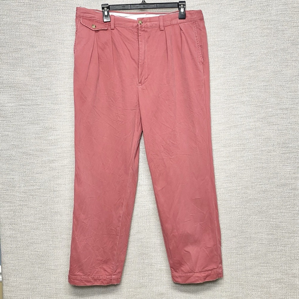 Polo Ralph Lauren Whitman Pant (36x28) Relaxed Fit Pleated Preppy Bubblegum Pink